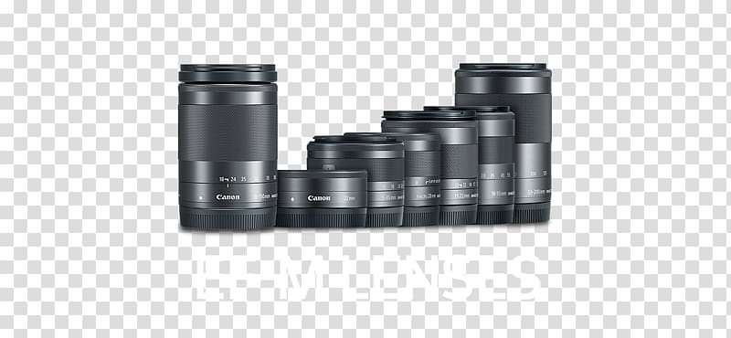 Canon EOS M Canon EF-M 18–55mm lens Canon EF lens mount Canon EF-M 11–22mm lens, camera lens transparent background PNG clipart