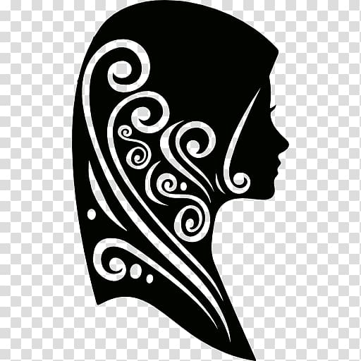 silhouette of female illustration, Hijab Computer Icons Muslim Islam , muslim transparent background PNG clipart