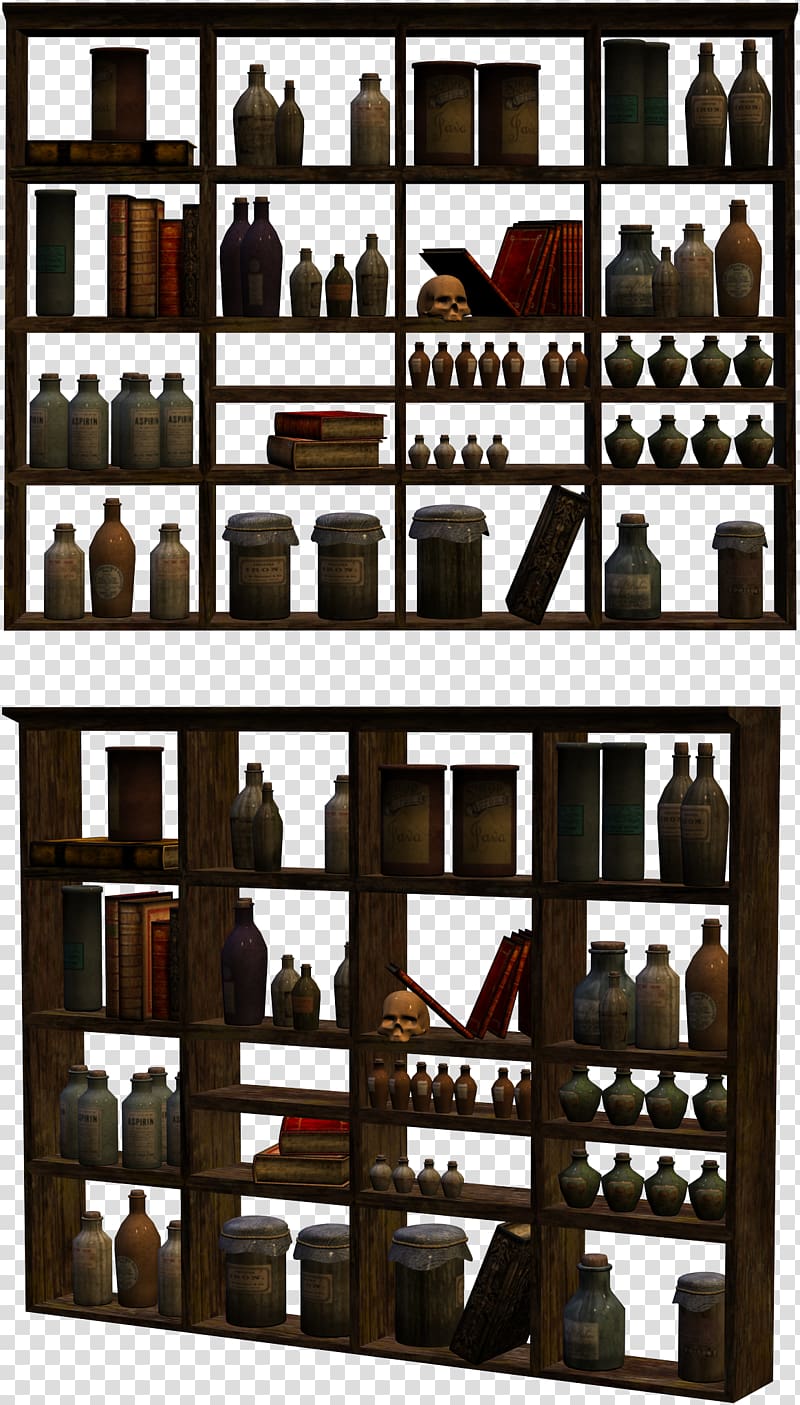 Shelf Book of Shadows Witchcraft Potion Furniture, kitchen transparent background PNG clipart