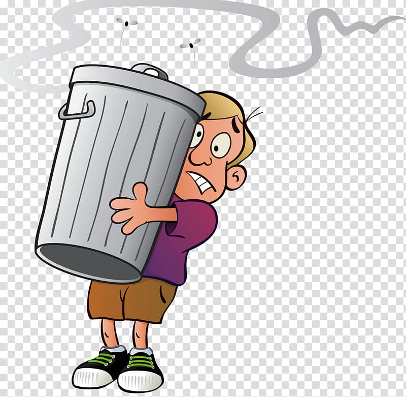 stinky garbage can cartoon