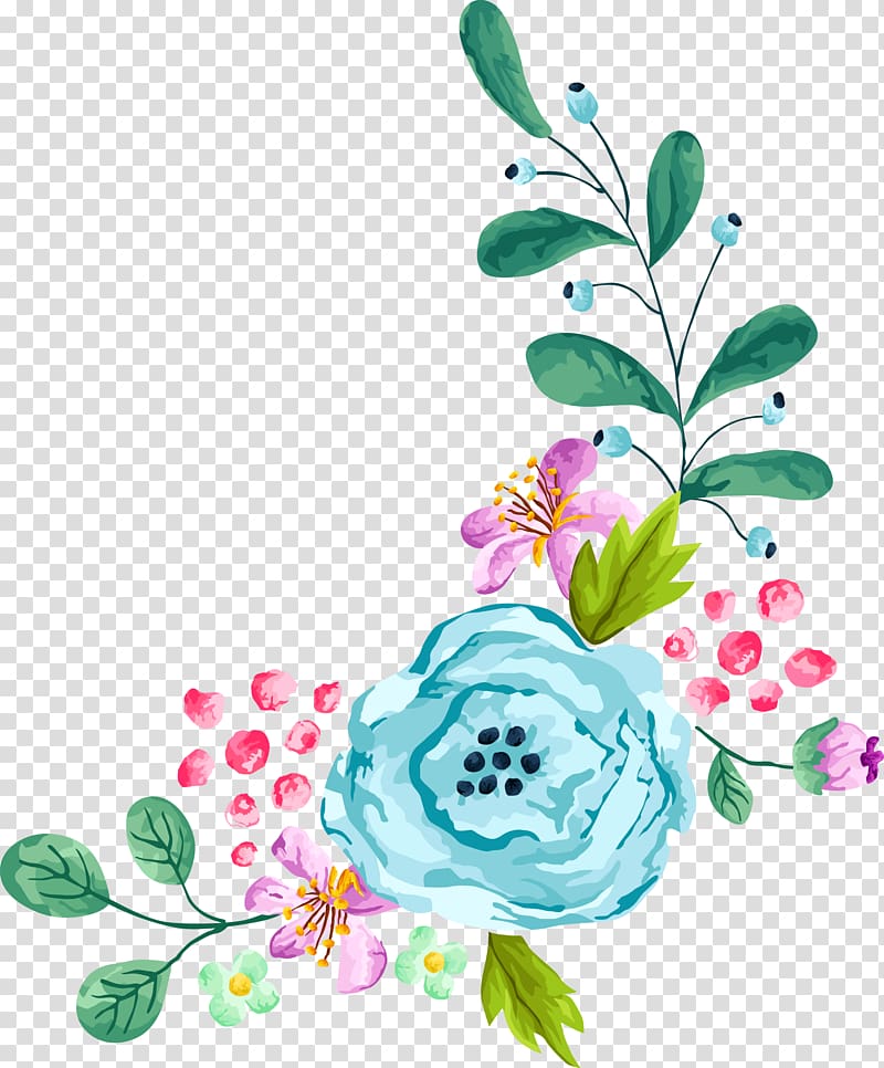 Floral design Manifest Home Antiques & Mercantile Flower , Watercolor Flowers wedding transparent background PNG clipart