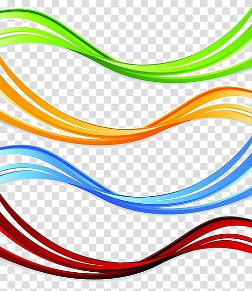 colorful undulating lines transparent background PNG clipart