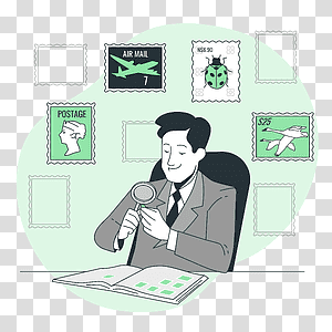 illustration, Stamp collecting, postal, entertainment, hobby, history, culture transparent background PNG clipart thumbnail