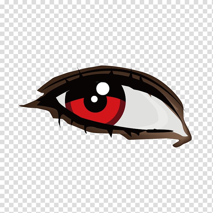 Human eye Euclidean Illustration, Red pupil,Fly disdain,sharp transparent background PNG clipart