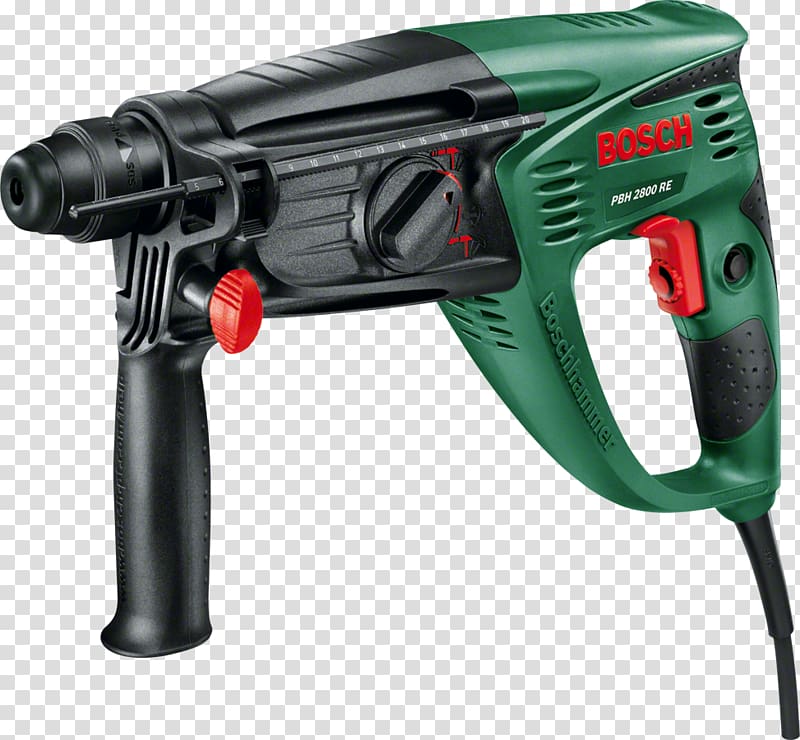 Hammer drill Augers Bosch Percussion Hammer Pbh 2800 Re 720 W SDS, hammer transparent background PNG clipart