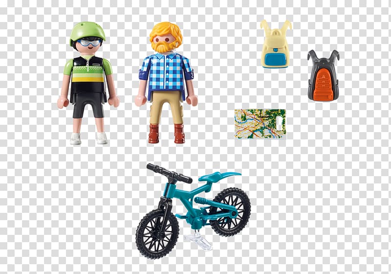 PLAYMOBIL 9129, Bergsportler Playmobil Playmobil hiking Bicycle, Bicycle transparent background PNG clipart