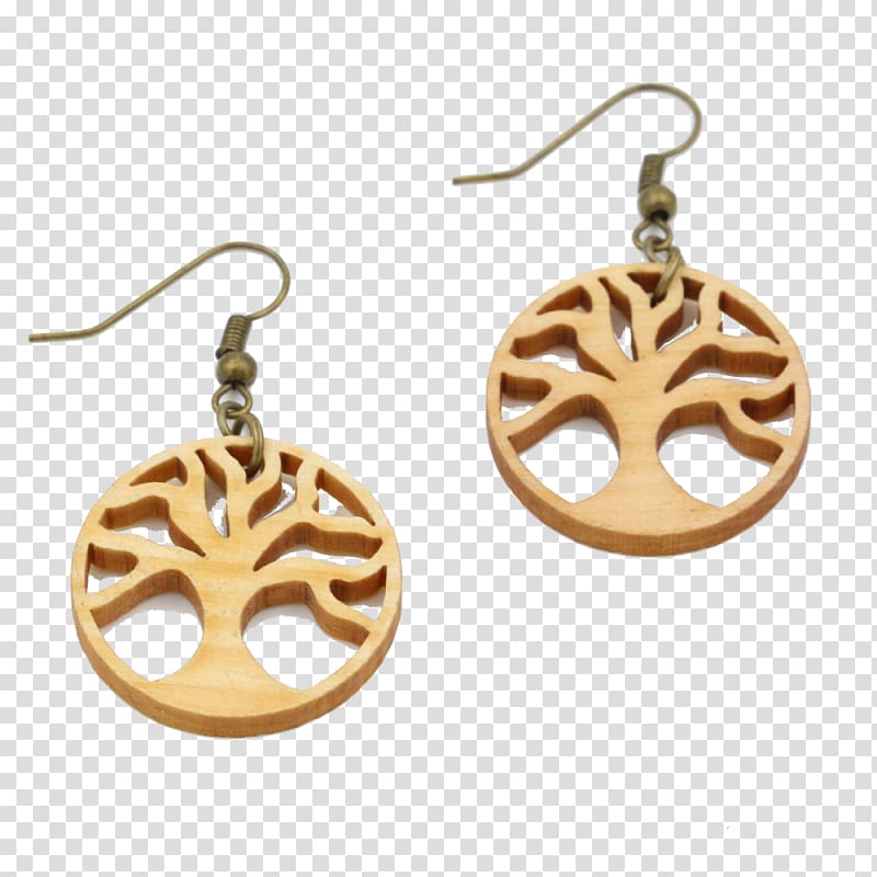 Earring Tree of life Wood Sacred geometry, tree transparent background PNG clipart
