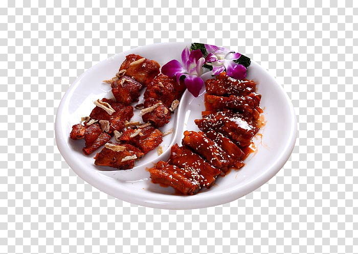 Spare ribs Sweet and sour Meat Fried sweet potato, Sweet food two bone transparent background PNG clipart