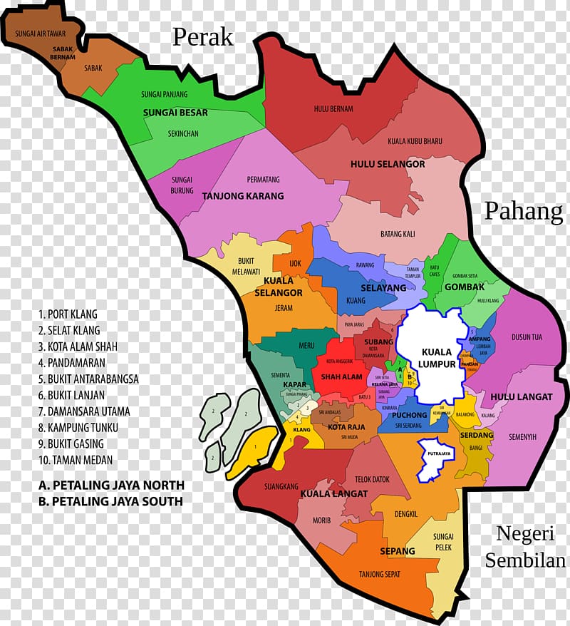 Selangor state election, 2018 Map Electoral district , map transparent background PNG clipart