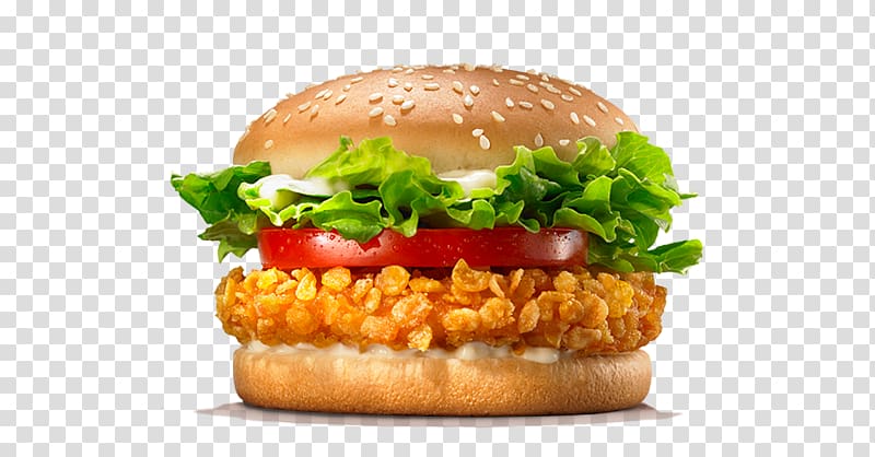 Chicken sandwich Whopper Hamburger TenderCrisp Burger King Specialty Sandwiches, junk food transparent background PNG clipart