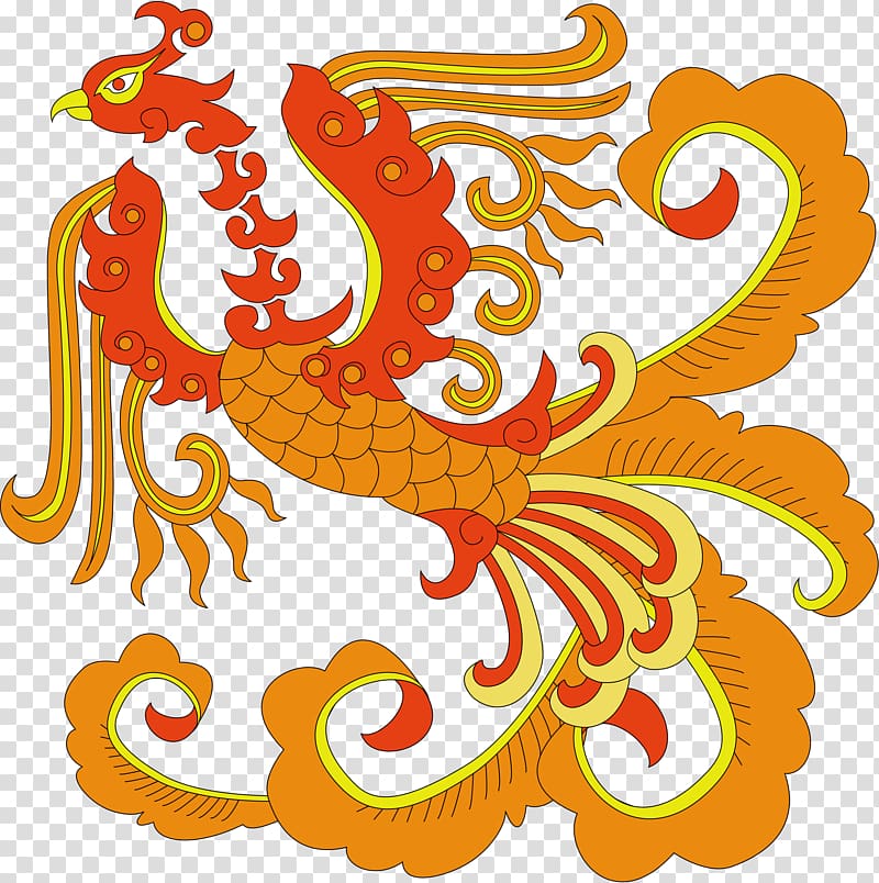 China Phoenix Fenghuang, China Wind Phoenix transparent background PNG clipart