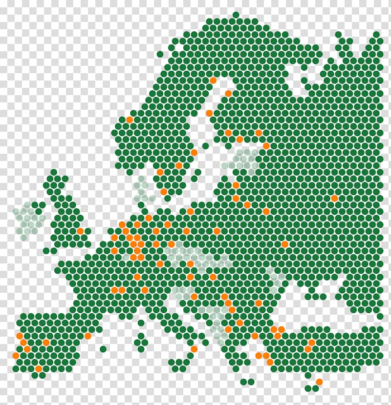Europe Map, map dotted transparent background PNG clipart