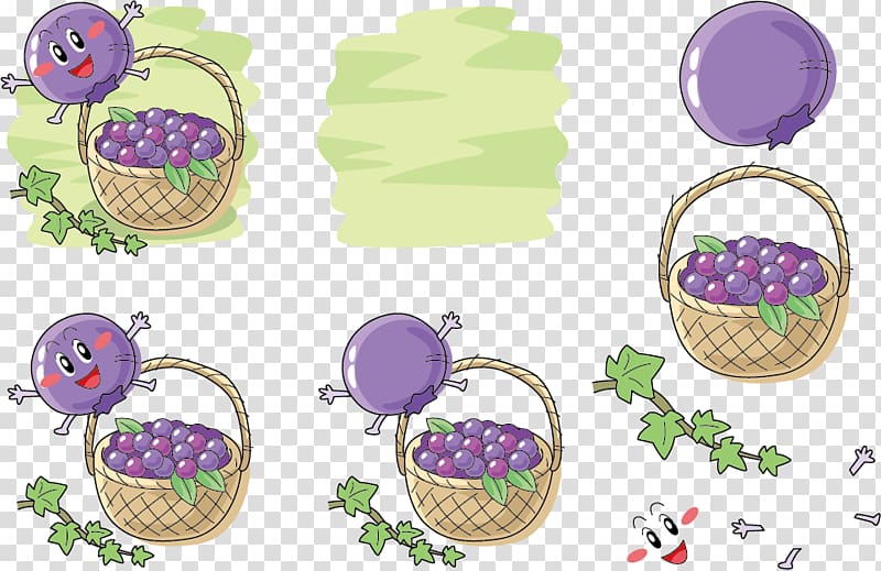 Blueberry Fruit Illustration, A basket of blueberries expression transparent background PNG clipart