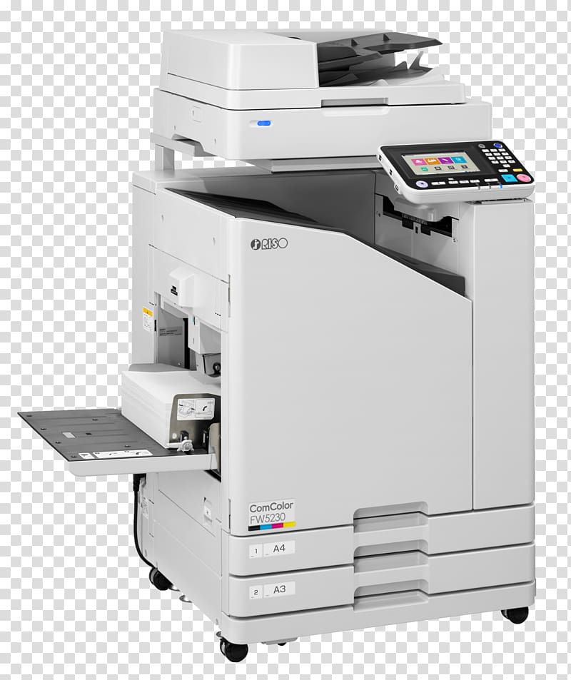 Risograph Riso Kagaku Corporation Digital duplicator Printer Inkjet printing, printer transparent background PNG clipart