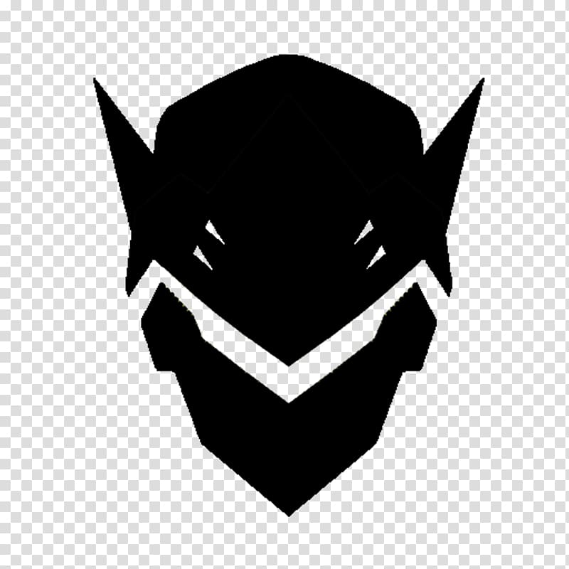 black mask illustration, Overwatch Genji: Dawn of the Samurai Decal Logo Mercy, xuanying transparent background PNG clipart