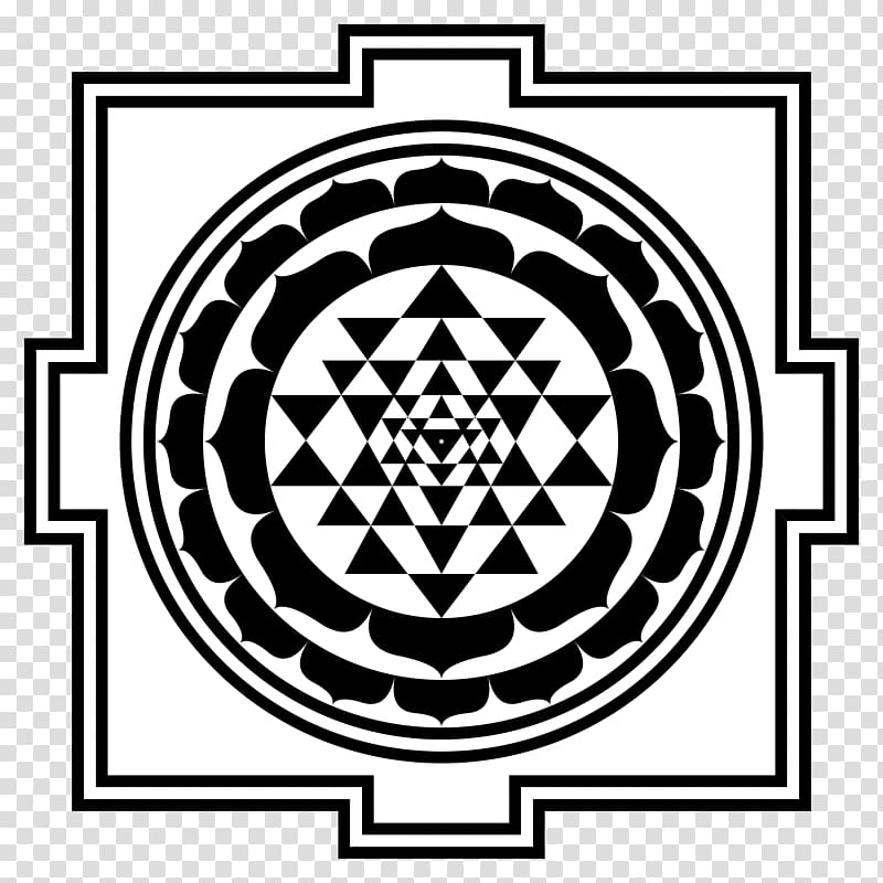 square black logo, Shiva Sri Yantra Symbol Sacred geometry, Sri Ganesh transparent background PNG clipart