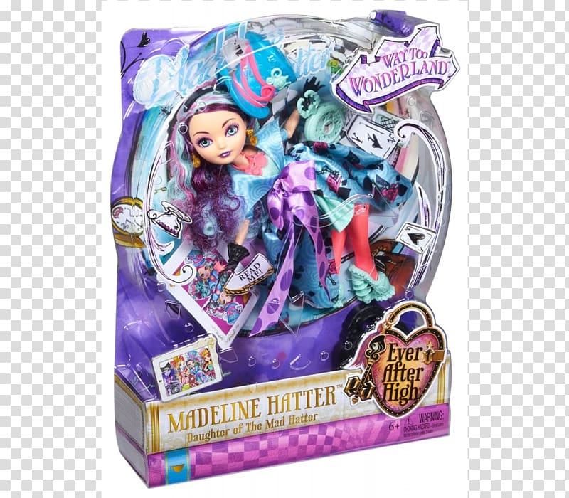 Ever After High Way Too Wonderland Madeline Hatter Doll Ever After High Legacy Day Apple White Doll Ever After High Way Too Wonderland Kitty Cheshire Doll Toy, doll transparent background PNG clipart