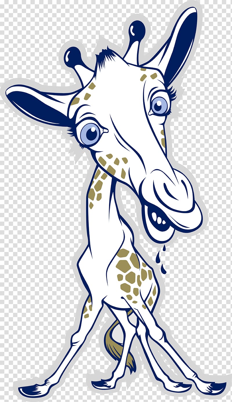 Northern giraffe Sticker Interieur, Giraffe design material transparent background PNG clipart