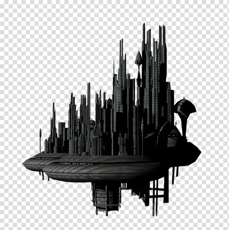 Building Science Fiction, Fantasy City transparent background PNG clipart
