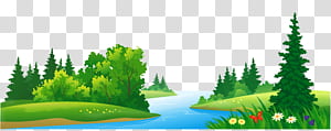 Backgrounds, green tree and grass field illustration transparent ...