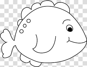 Black Outline Of A Fish transparent background PNG cliparts free