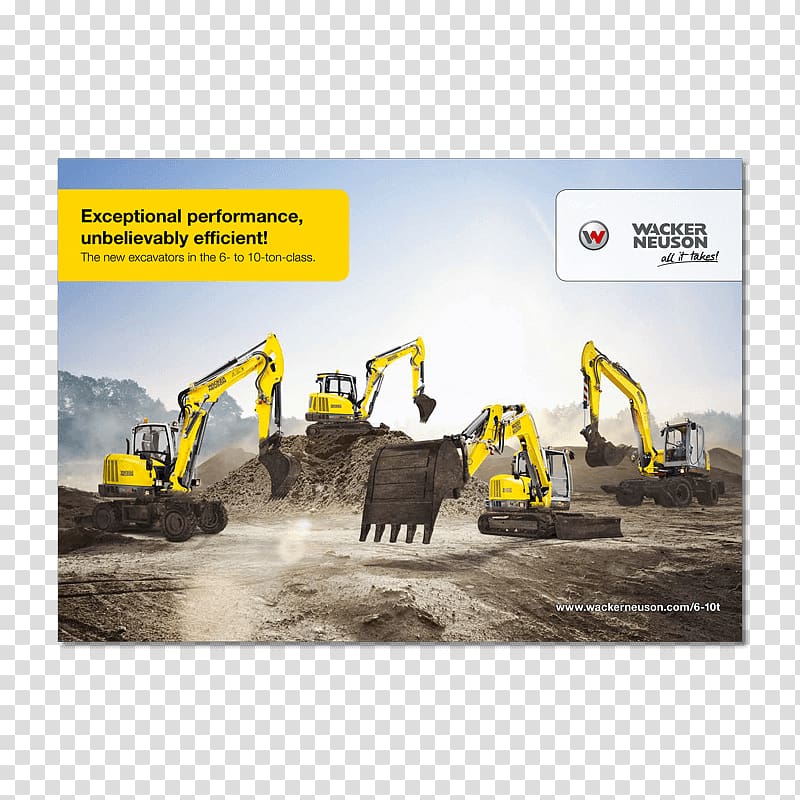 Wacker Neuson Heavy Machinery Kramer Company Excavator, 4s shop poster transparent background PNG clipart