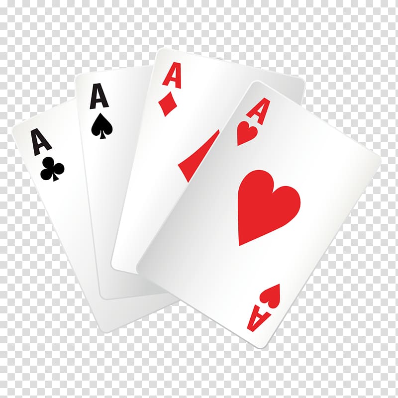 Blackjack Playing card Poker Suit Card game, Four cards transparent background PNG clipart
