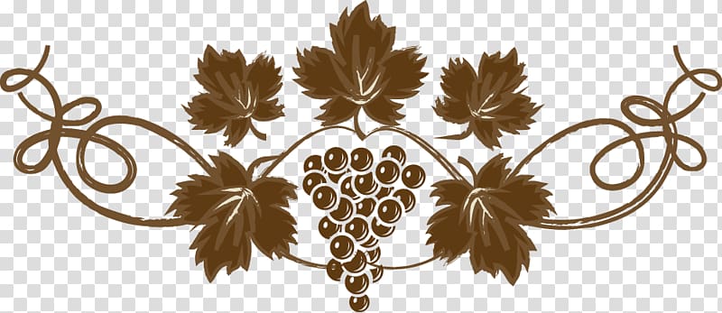 brown leafed illustration, White wine Red Wine Rosxe9, Grape leaves transparent background PNG clipart