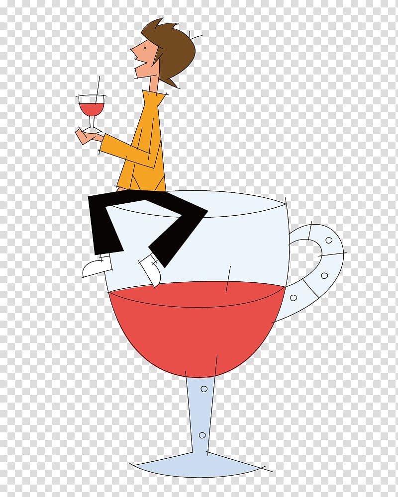 Cartoon , Boy on red wine transparent background PNG clipart