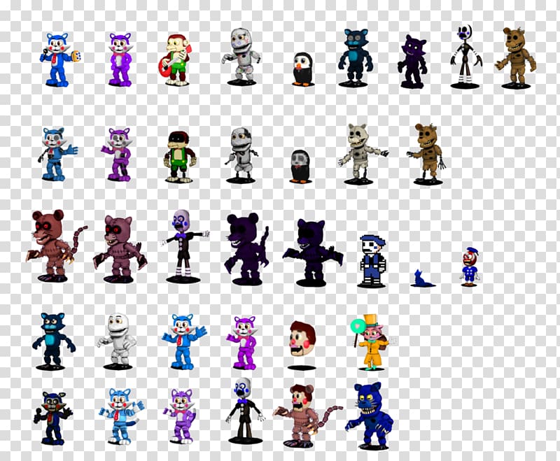 Five Nights at Freddy\'s 2 Animatronics Pixel art Minecraft, others  transparent background PNG clipart