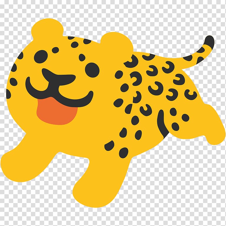 Leopard Emoji SMS Mobile Phones Sticker, leopard transparent background PNG clipart