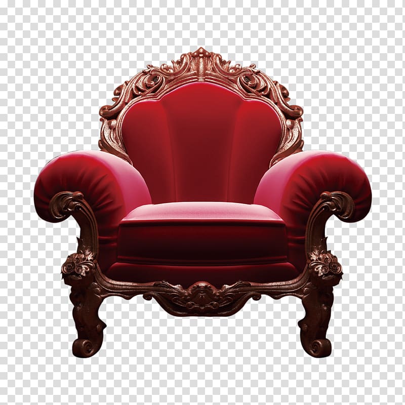 Chair Table Upholstery , Red sofa transparent background PNG clipart