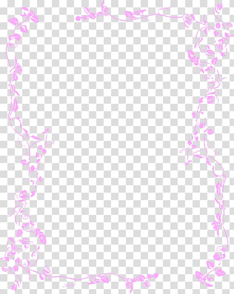 Borders and Frames Flower , Pink Borders transparent background PNG clipart