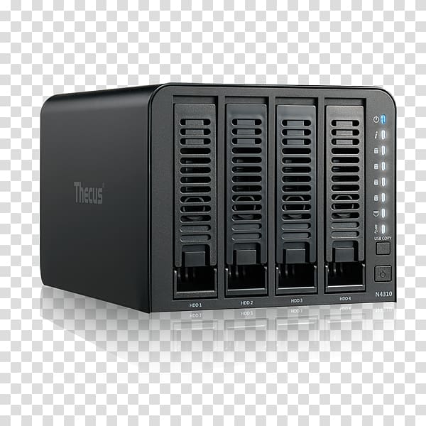 Disk array Thecus Technology N4310 Computer Servers Network Storage Systems Data storage, Computer transparent background PNG clipart