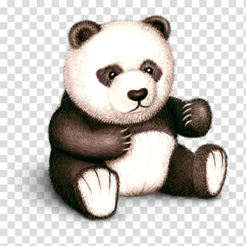 Giant panda Teddy bear ICO Icon, Cartoon panda transparent background PNG clipart