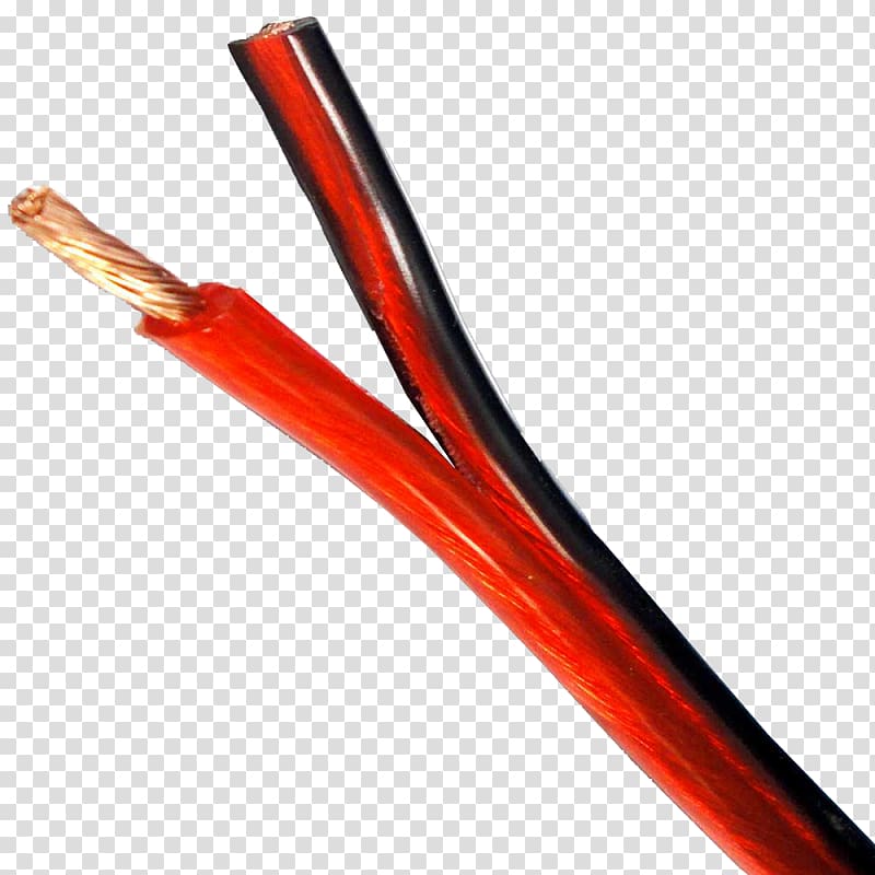 Electrical cable Loudspeaker Red LapLink cable Electricity, cables transparent background PNG clipart