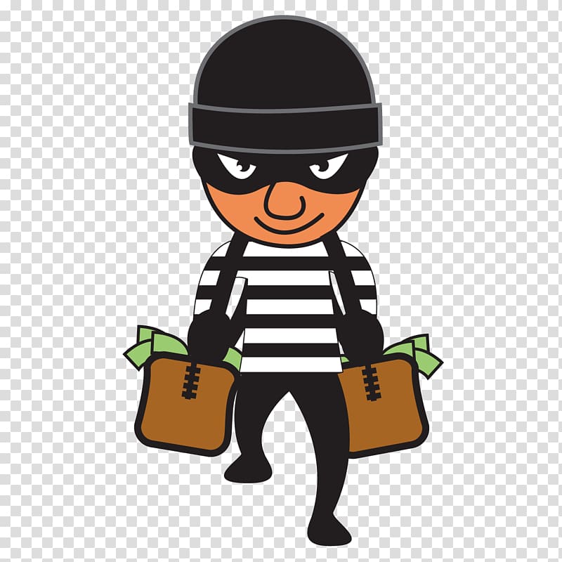 robbery illustration, Theft Robbery Cartoon, thief transparent background PNG clipart