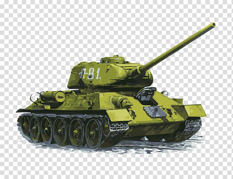 T-34-85 Tank Zvezda 1:35 scale, Tank transparent background PNG clipart