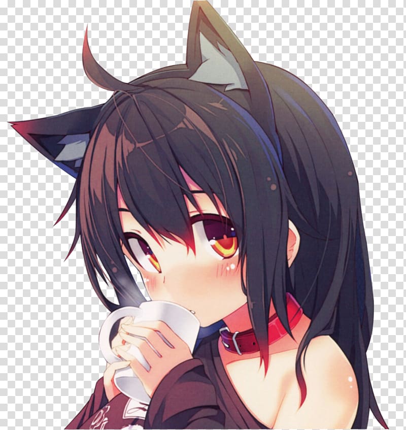 Catgirl Anime Cosplay Drawing, anime girl transparent background PNG clipart