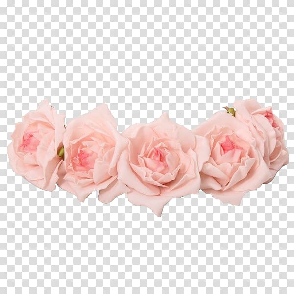 pink roses headdress, Flower Headband Crown Wreath Garland, corona transparent background PNG clipart