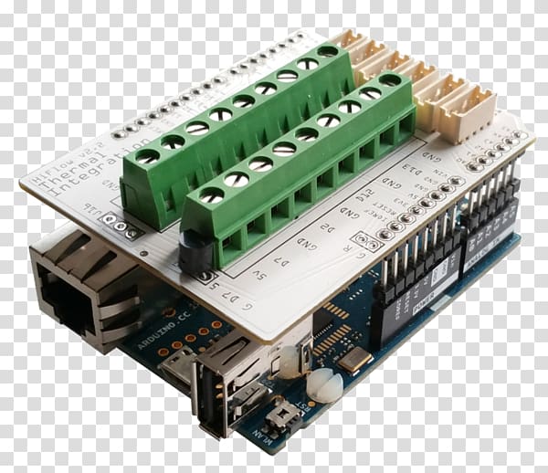 Microcontroller Electronics Ethernet Network Cards & Adapters Network switch, Multipurpose Logistics Module transparent background PNG clipart