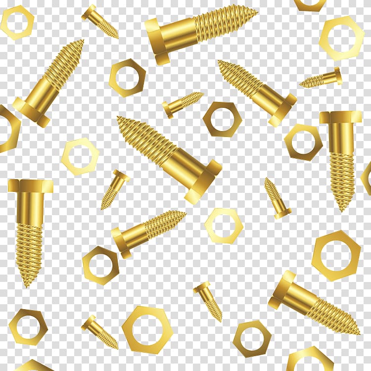 Self-tapping screw Nut Bolt Nail, screw transparent background PNG clipart