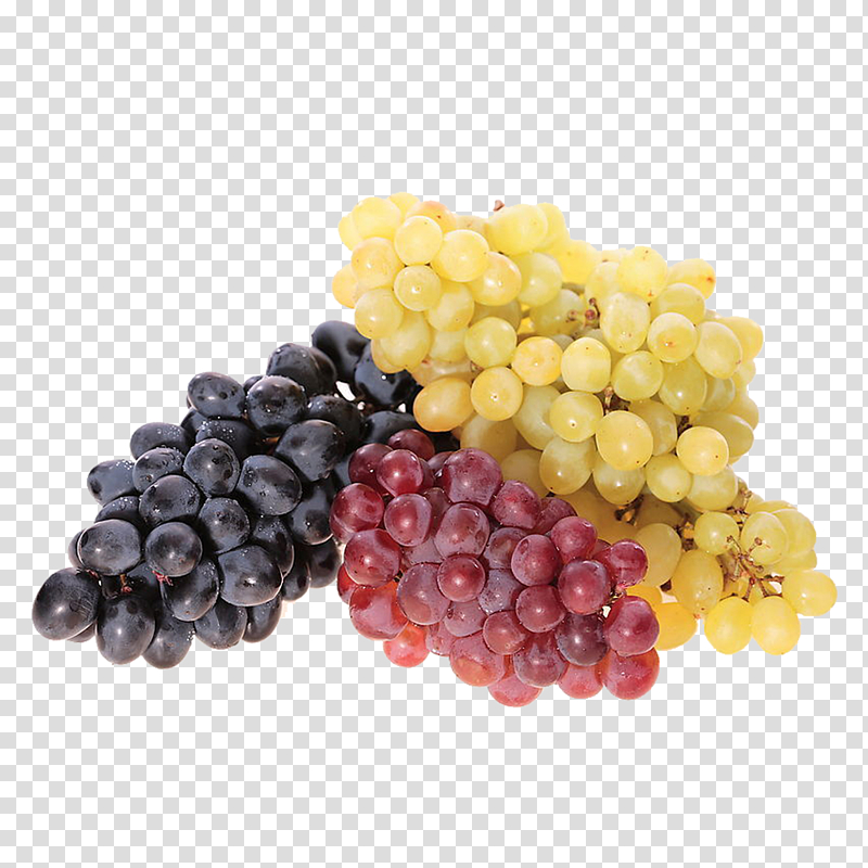 Common Grape Vine Juice Wine Berry, Red grape yellow grape black grapes transparent background PNG clipart