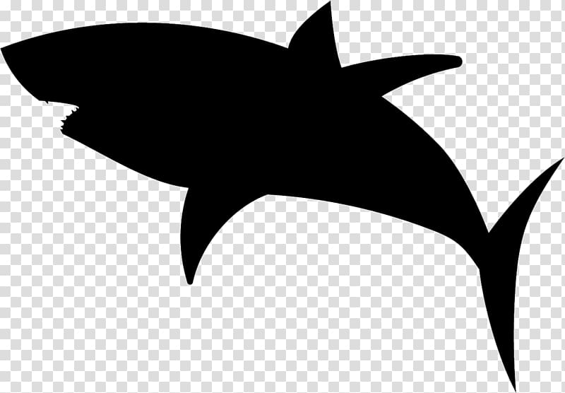 Great white shark Silhouette, shark transparent background PNG clipart