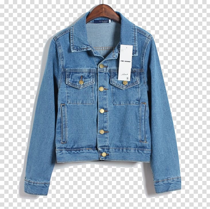 Denim Jean jacket T-shirt Hoodie, summer pull down transparent background PNG clipart