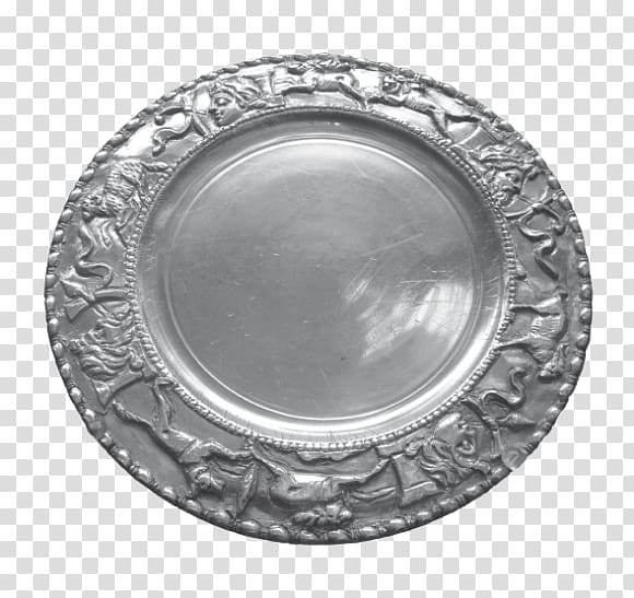 Plate Silver Platter Circle Tableware, Plate transparent background PNG clipart