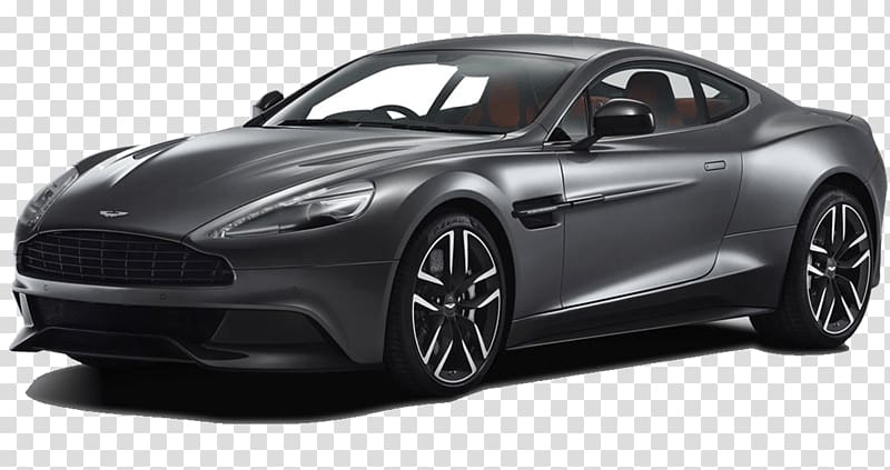 gray Aston Martin Vanquish S coupe, Dark Grey Aston Martin transparent background PNG clipart