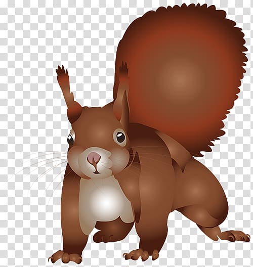 Squirrel Cartoon Illustration, Brown squirrel transparent background PNG clipart