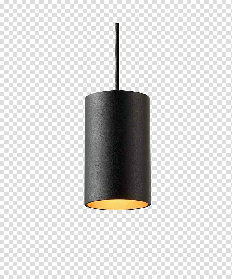 Light fixture Lamp Pendulum Luminous flux, black gold transparent background PNG clipart