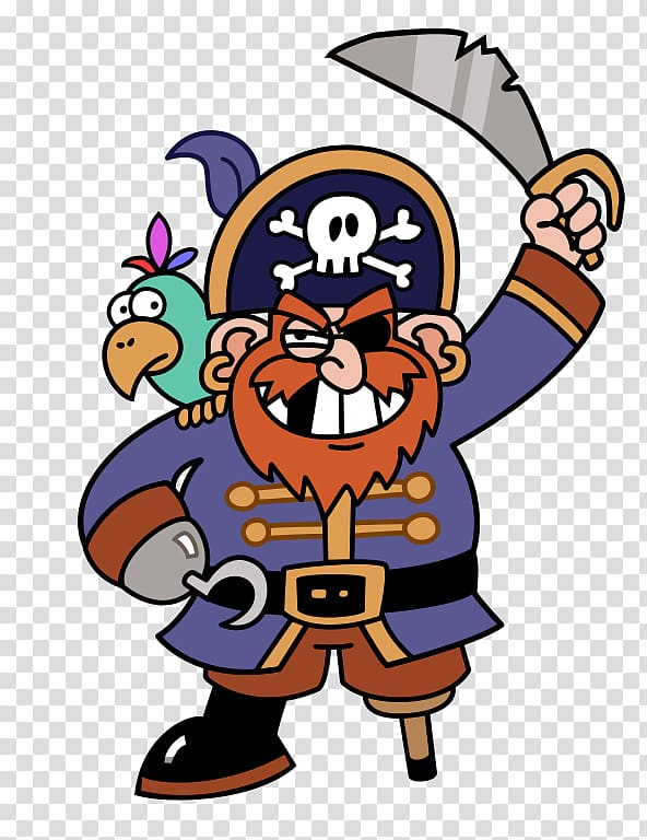 cartoon pirate captain